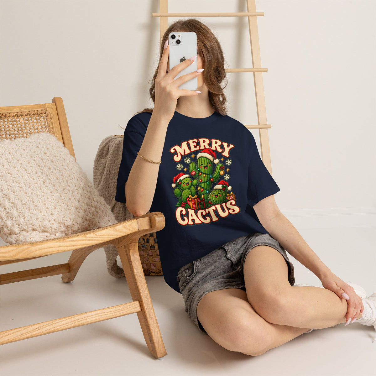 Merry Cactus Christmas Tee — Festive Holiday Cactus Shirt