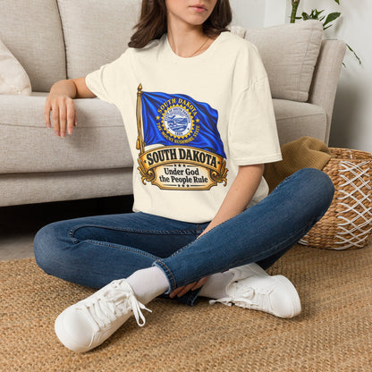 South Dakota Flag T‑Shirt — "Under God the People Rule" State Pride Tee