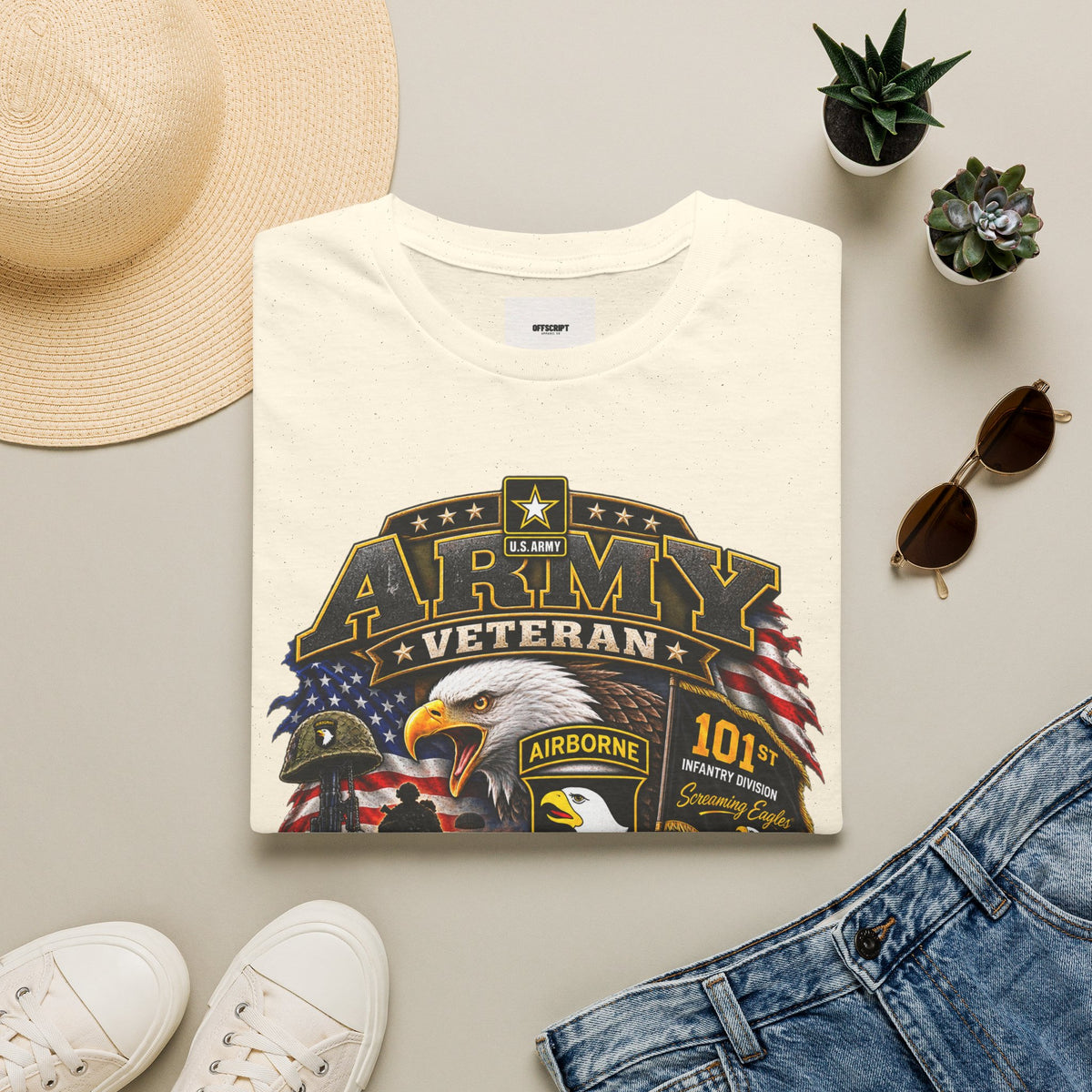 Army Veteran T-Shirt — Patriotic Eagle Airborne Tribute