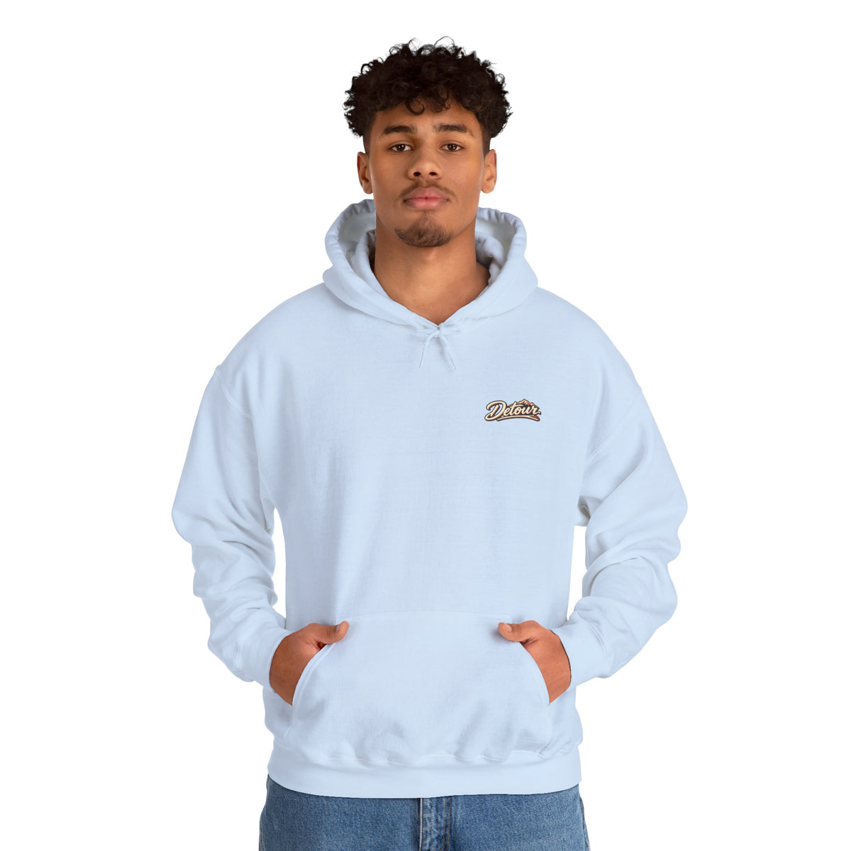Detour Vintage Hot Rod Hoodie — "Take The Long Way" Classic Car Sweatshirt
