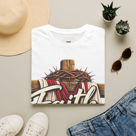 Faith Cross T-Shirt — "Faith Makes All Things Possible" Christian Tee
