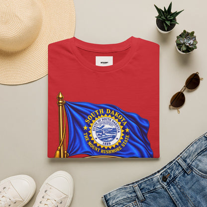 South Dakota Flag T‑Shirt — "Under God the People Rule" State Pride Tee