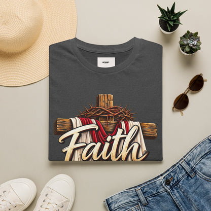 Faith Cross T‑Shirt — "Faith Makes All Things Possible" Christian Tee