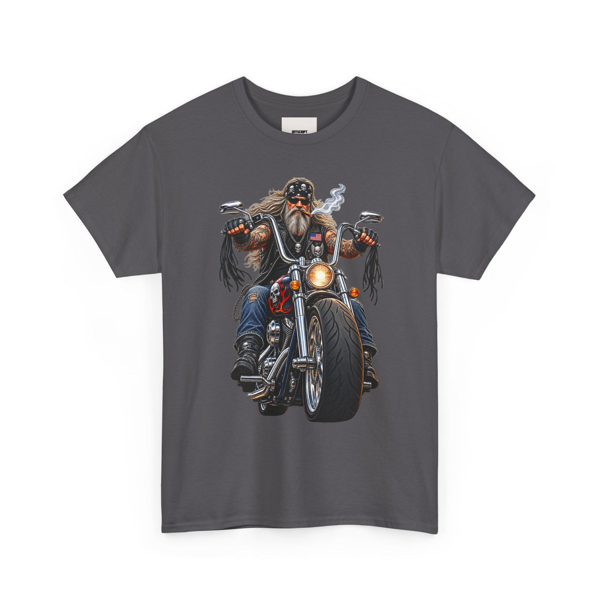 Biker Motorcycle Rider Graphic Tee — Vintage Road Rebel T‑Shirt
