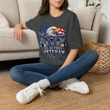 Air Force Veteran Eagle T‑Shirt — U.S. Flag Military Tribute