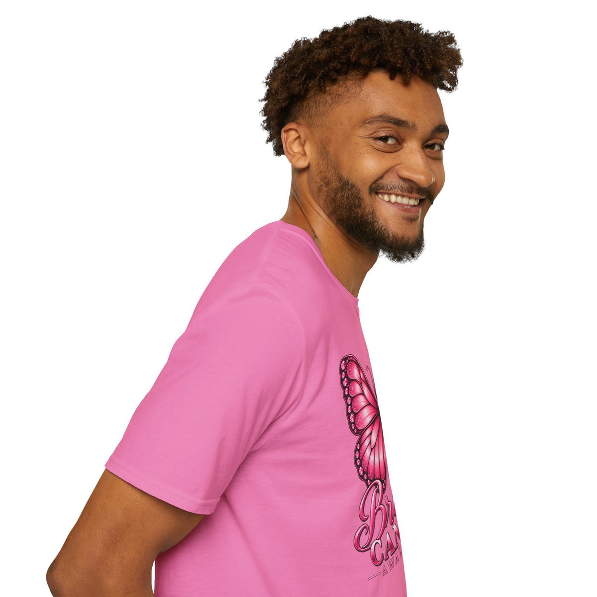 Pink Ribbon Butterfly Breast Cancer Awareness T-Shirt | Support Ribbon Tee