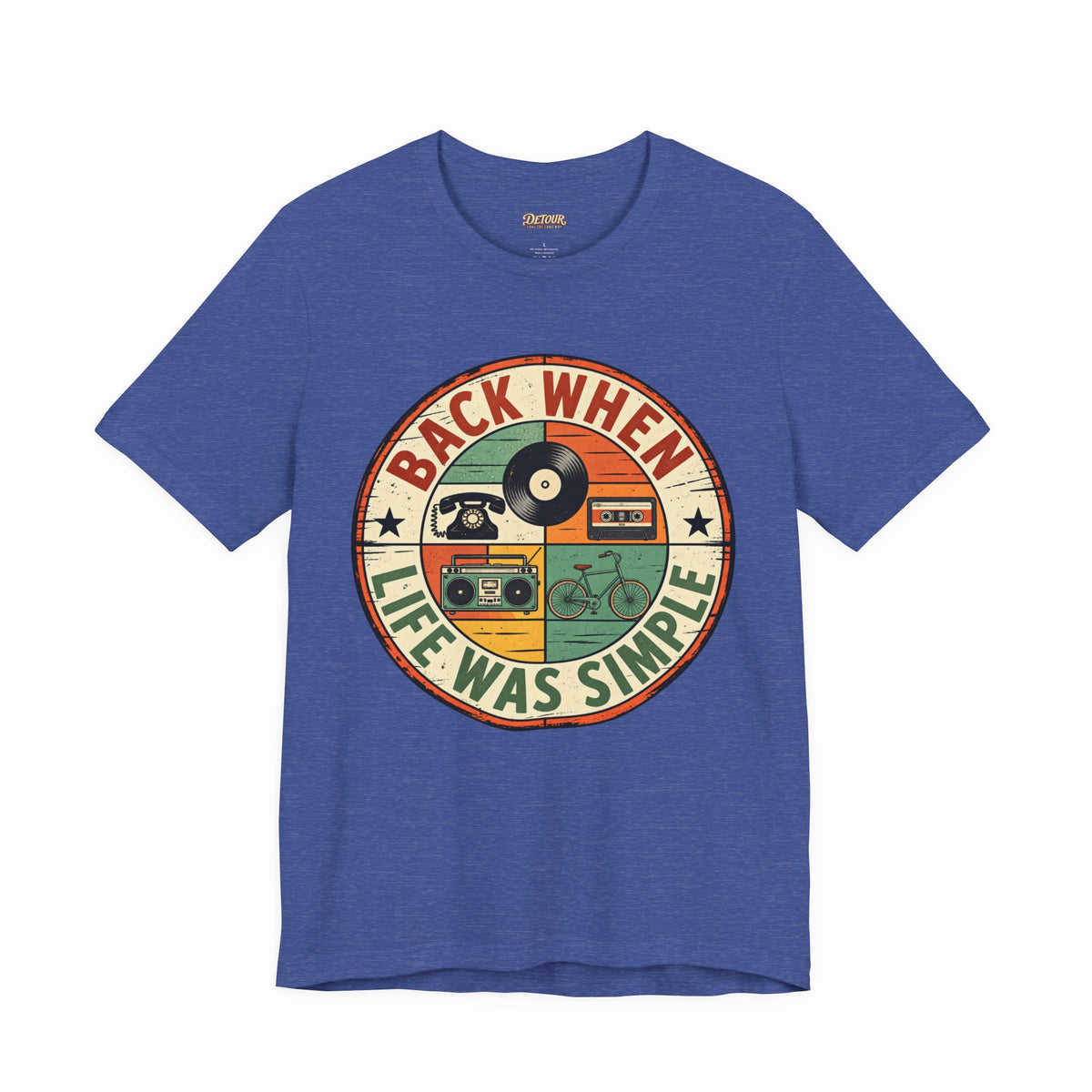 Back When Life Was Simple Vintage Retro T-Shirt