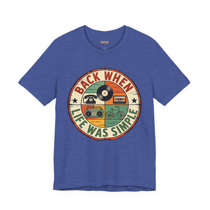 Back When Life Was Simple Vintage Retro T-Shirt