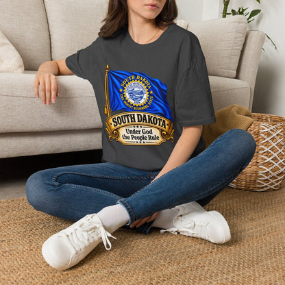 South Dakota Flag T‑Shirt — "Under God the People Rule" State Pride Tee