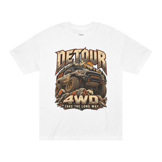 4WD Off-Road Tee — "Detour" Truck Graphic (Take the Long Way)