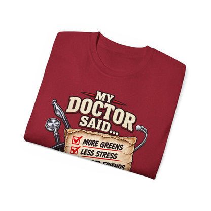 My Doctor Said… Play More Golf T‑Shirt — Funny Golf Checklist Tee