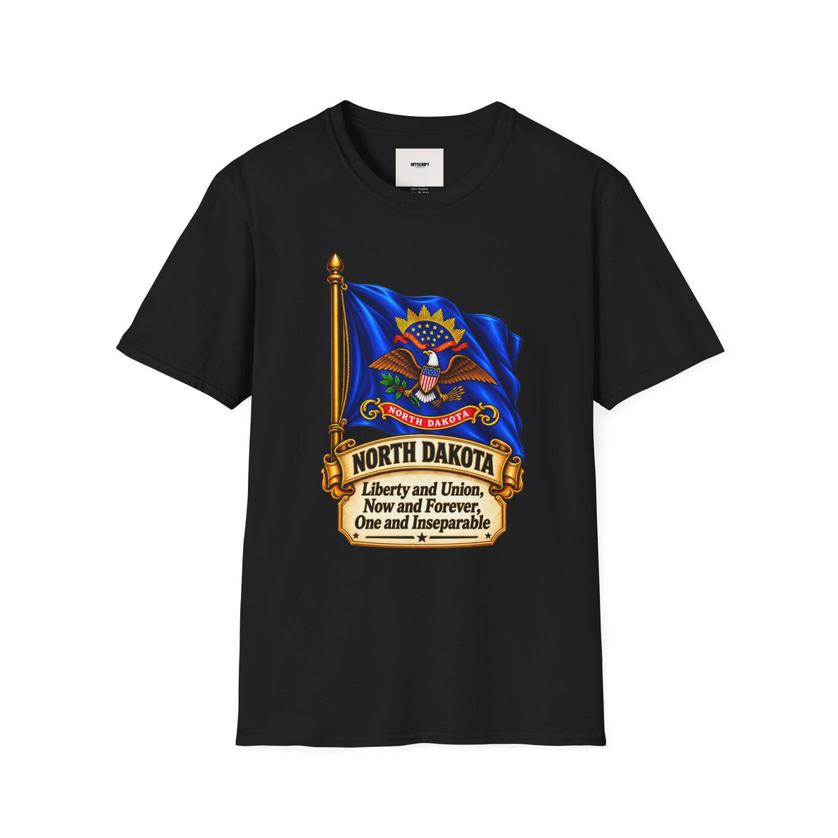 North Dakota Flag T-Shirt — State Seal Liberty & Union Tee