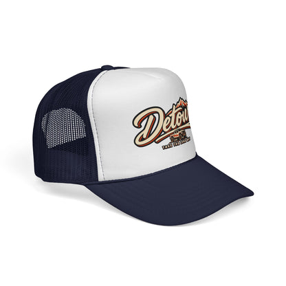 Detour Trucker Hat — Vintage Road Trip Mesh Cap