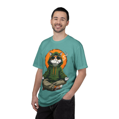 Meditating Cat in Sunglasses T-Shirt