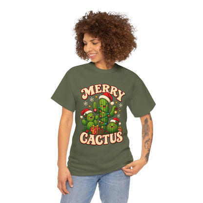 Merry Cactus Christmas Tee — Festive Holiday Cactus Shirt