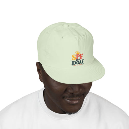 SPF IDGAF Surf Cap | Retro Sun Typography Hat