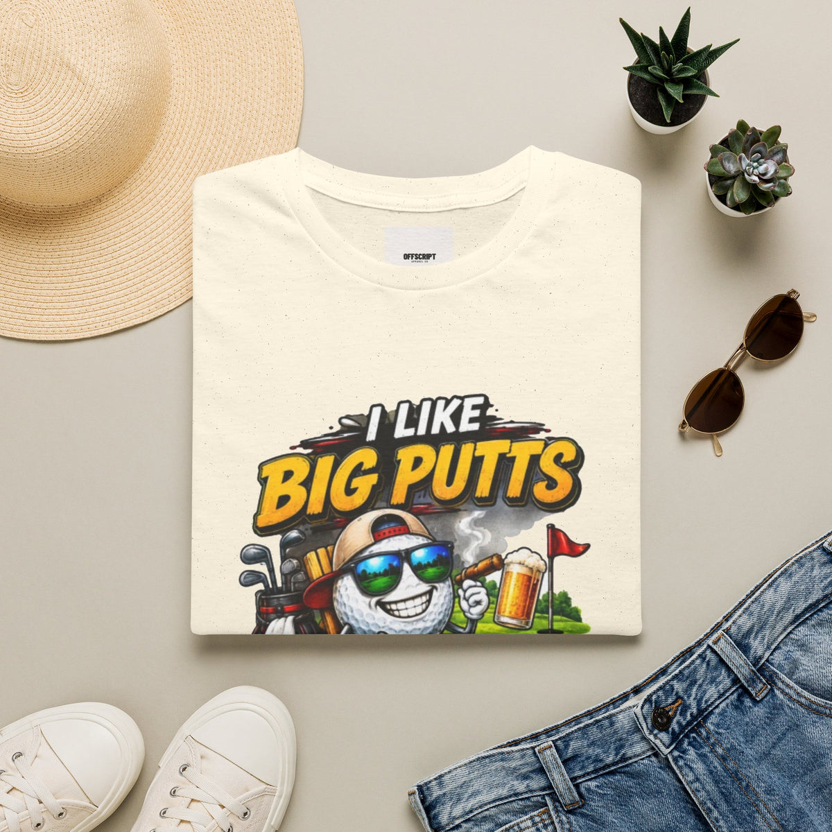 I Like Big Putts Golf T-Shirt — Funny Golf Cartoon 'And I Cannot Lie' Shirt