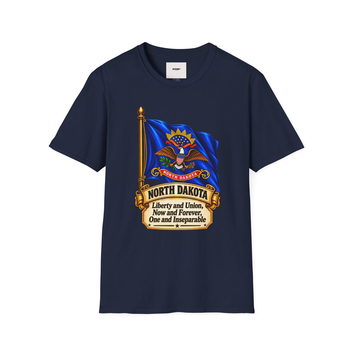 North Dakota Flag T-Shirt — State Seal Liberty & Union Tee