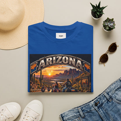 Arizona Bike Week Sunset T-Shirt — Vintage Motorcycle Desert Road Tee