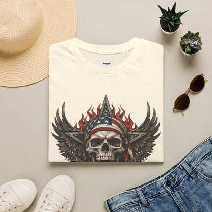 Skull & Wings T‑Shirt — American Rebel Rocker Graphic Tee