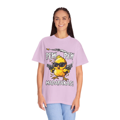Pew Pew Madafakas Funny Duck Graphic T-Shirt
