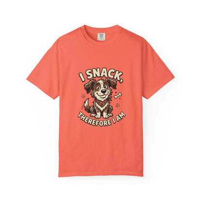 I Snack Therefore I Am Dog T-Shirt