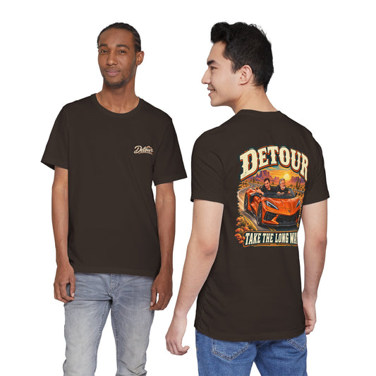 Detour Graphic Tee — 'Detour: Take the Long Way' Vintage Road Trip T‑Shirt