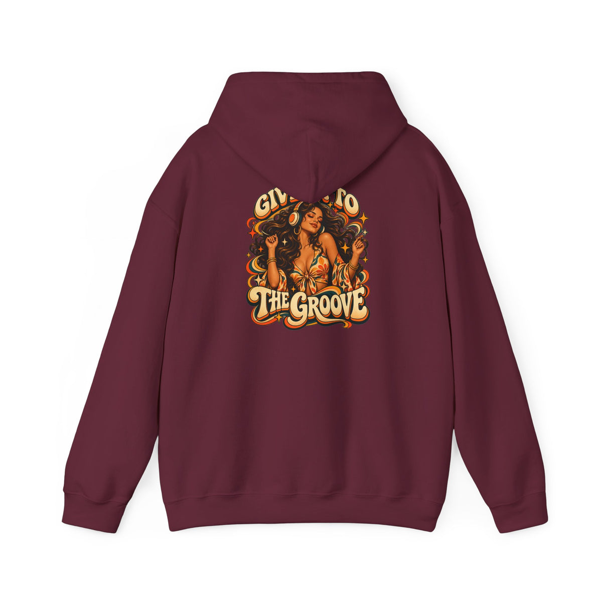 Hoodie — Give Into The Groove Retro Disco Graphic Hoodie