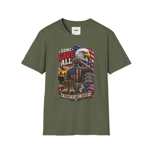 Some Gave All Eagle T-Shirt — Veteran Memorial Patriot Tee