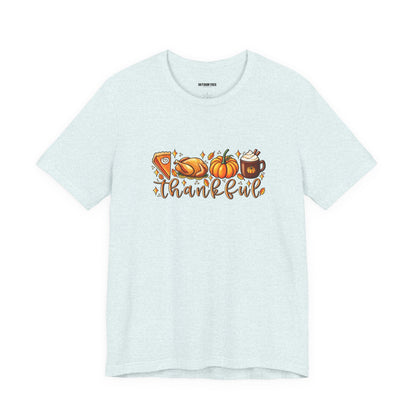 Thankful Harvest Tee — Thanksgiving Pumpkin & Pie Fall Shirt