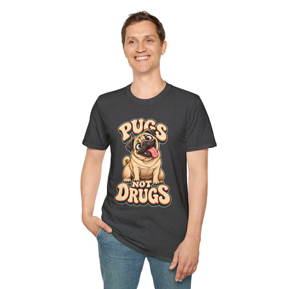 Pugs Not Drugs Funny Pug T-Shirt