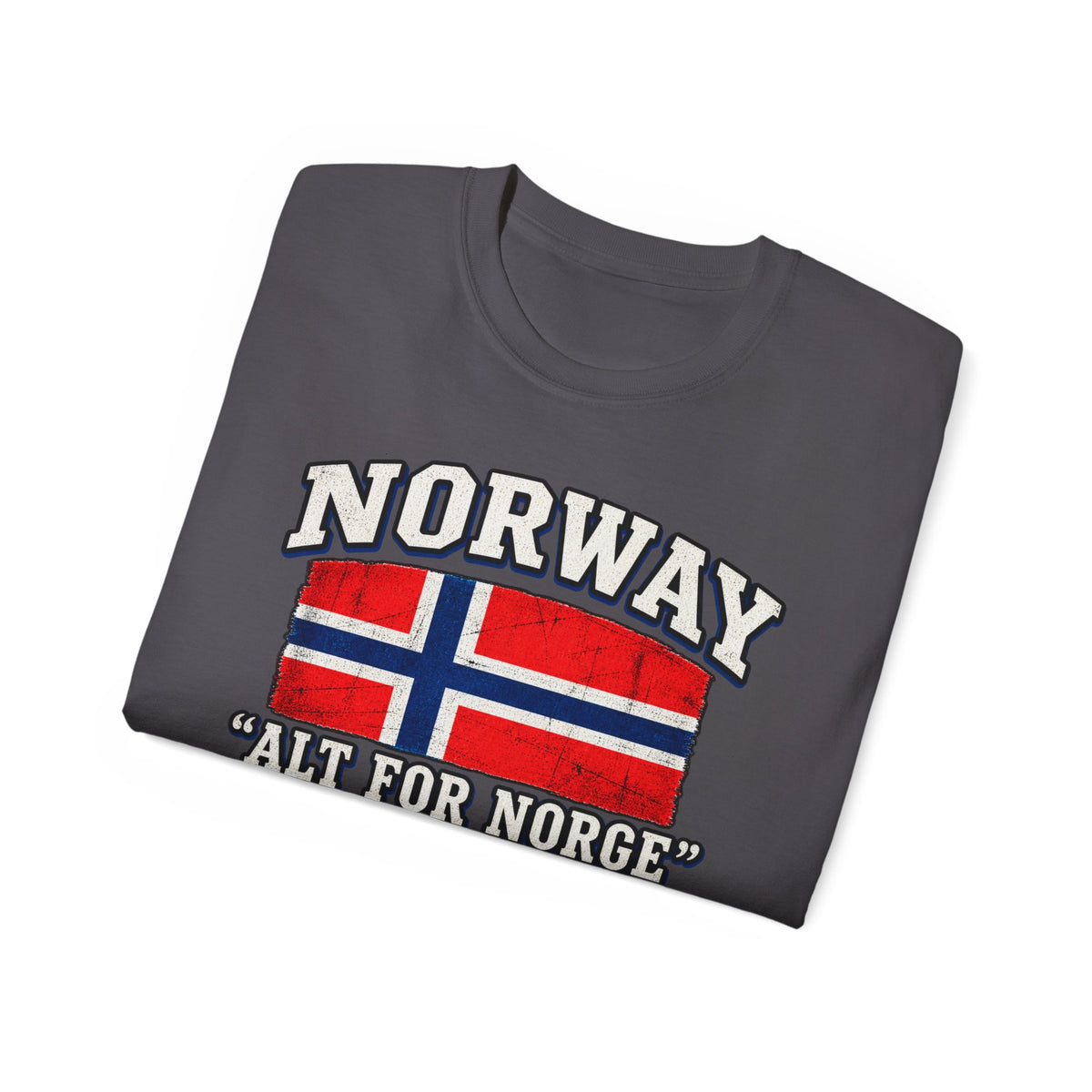 Norway Flag Viking Ship T‑Shirt — "Alt For Norge" Patriotic Tee