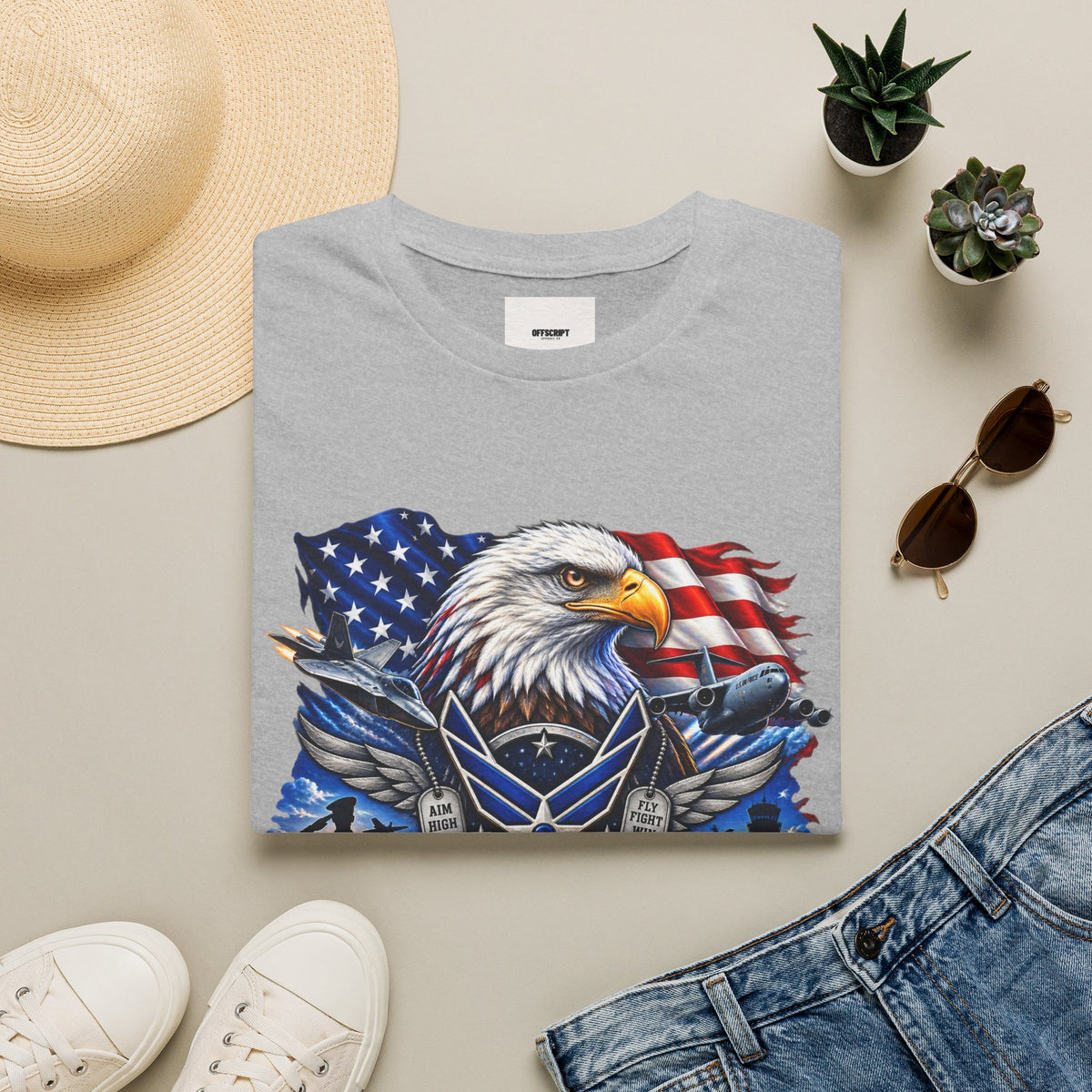 Air Force Veteran Eagle T‑Shirt — U.S. Flag Military Tribute