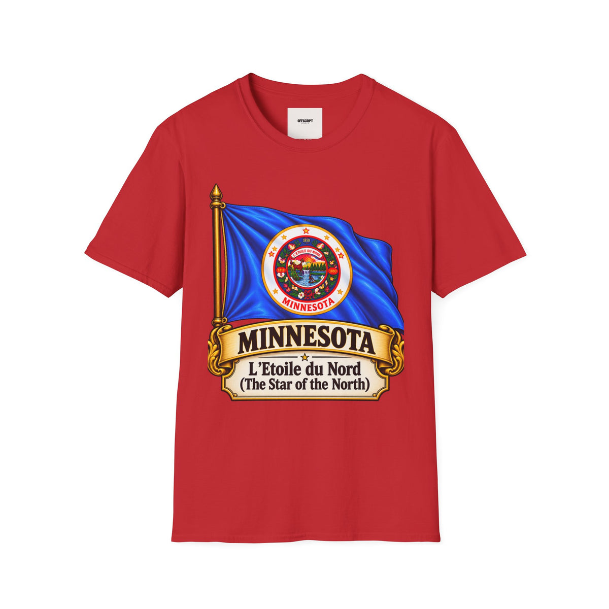 Minnesota Flag T-Shirt - 'Minnesota: L'Étoile du Nord / The Star of the North' Graphic Tee