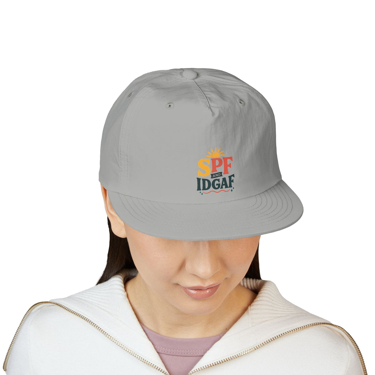 SPF IDGAF Surf Cap | Retro Sun Typography Hat