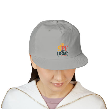 SPF IDGAF Surf Cap | Retro Sun Typography Hat
