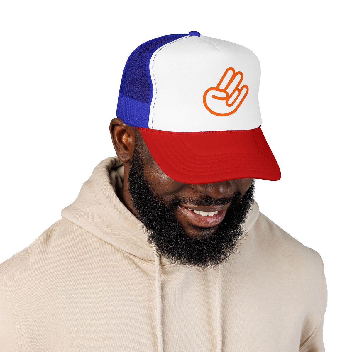 Shocker Foam Trucker Hat — Retro Orange Surf Vibe Mesh Cap
