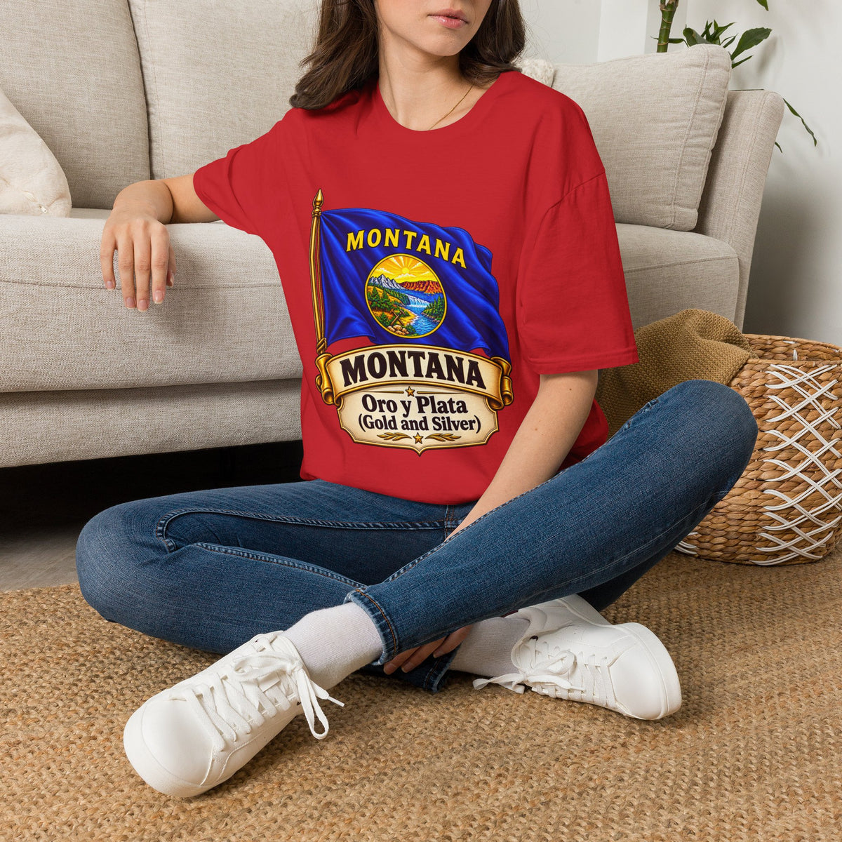Montana Flag T-Shirt — State Seal "Oro y Plata (Gold and Silver)" Graphic Tee