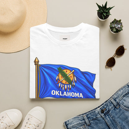 Oklahoma Flag T-Shirt — State Pride Tee with 'Oklahoma' & Seal