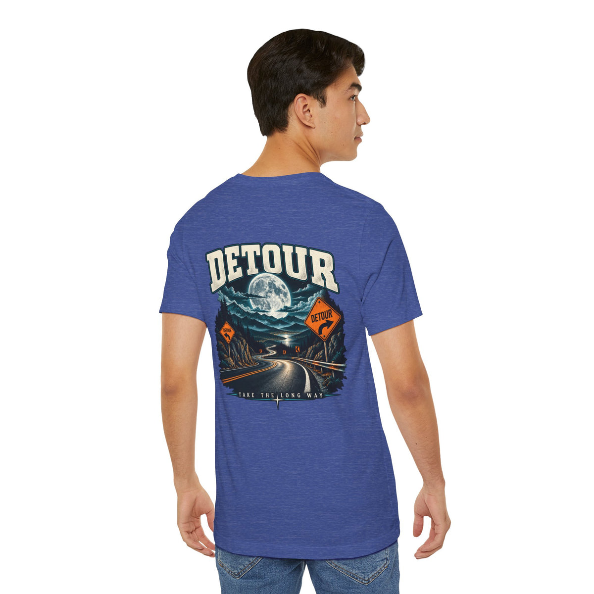 Detour Take the Long Way Road Trip Graphic T-Shirt