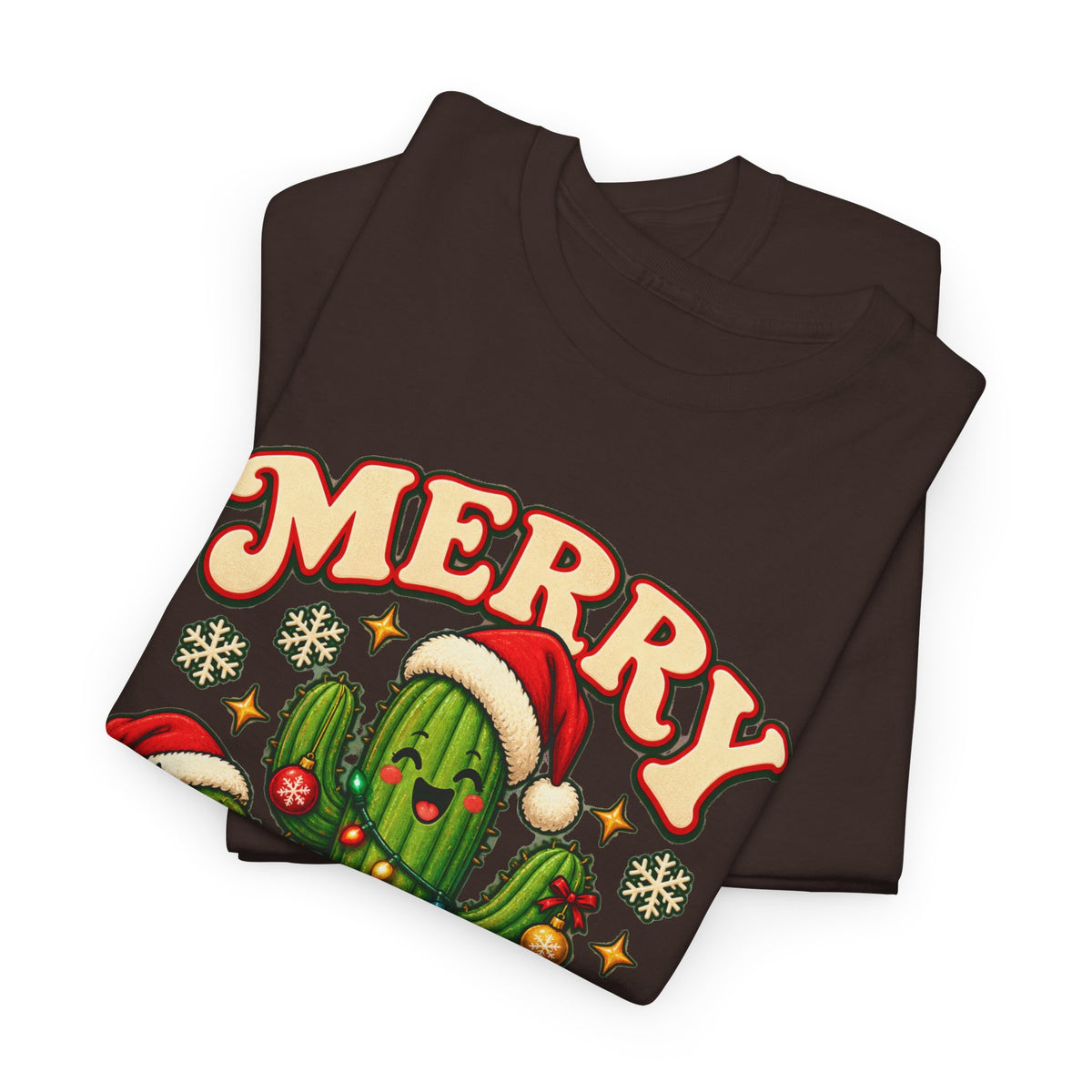 Merry Cactus Christmas Tee — Festive Holiday Cactus Shirt