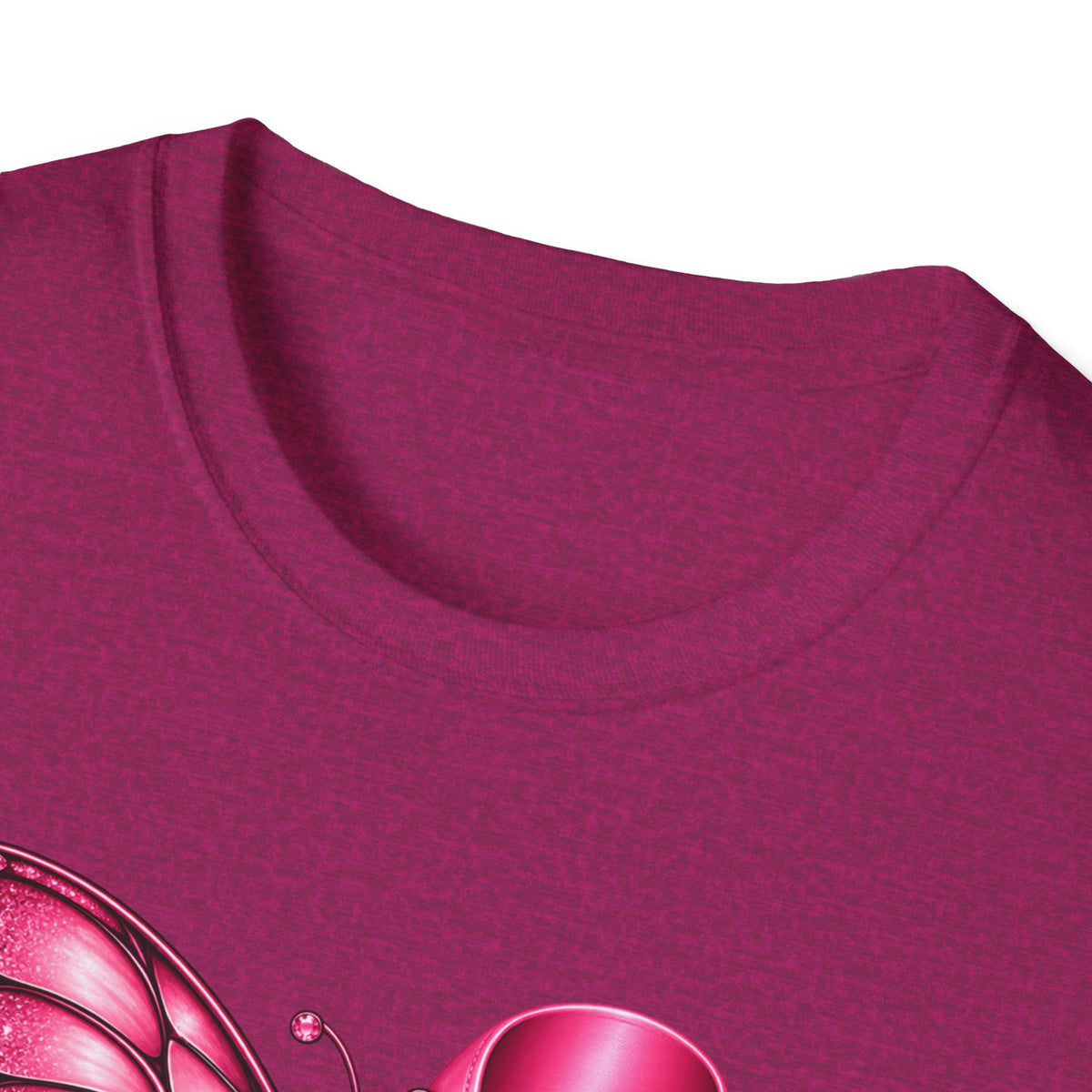 Pink Ribbon Butterfly Breast Cancer Awareness T-Shirt | Support Ribbon Tee
