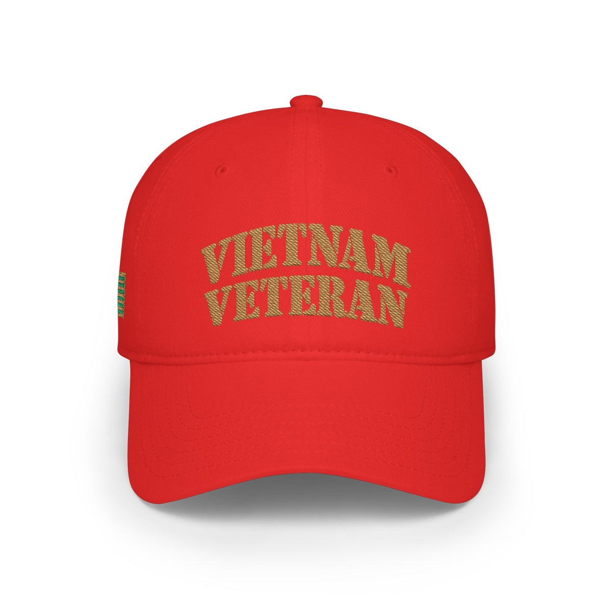 Vietnam Veteran Baseball Cap — Embroidered Gold Text Low Profile Hat for Veterans & Memorial Events