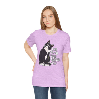 Tuxedo Cat Tee — "The F*ck You Lookin' At?" Graphic Shirt