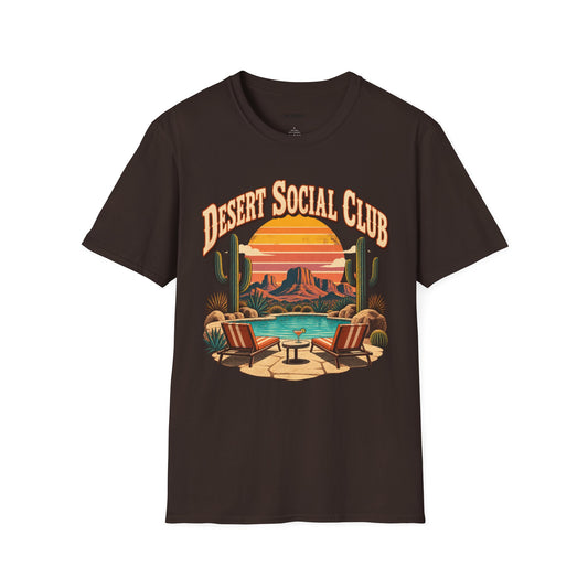 Desert Social Club T-Shirt — Vintage Southwest Poolside Graphic Tee