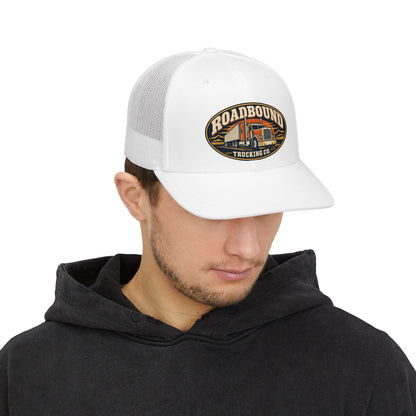 Roadbound Trucking Co. Trucker Cap - Retro Semi Truck Snapback Hat