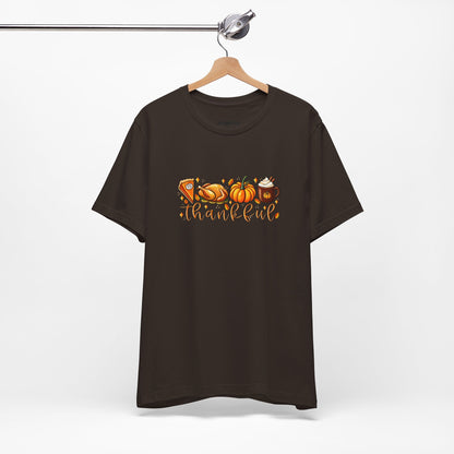 Thankful Harvest Tee — Thanksgiving Pumpkin & Pie Fall Shirt
