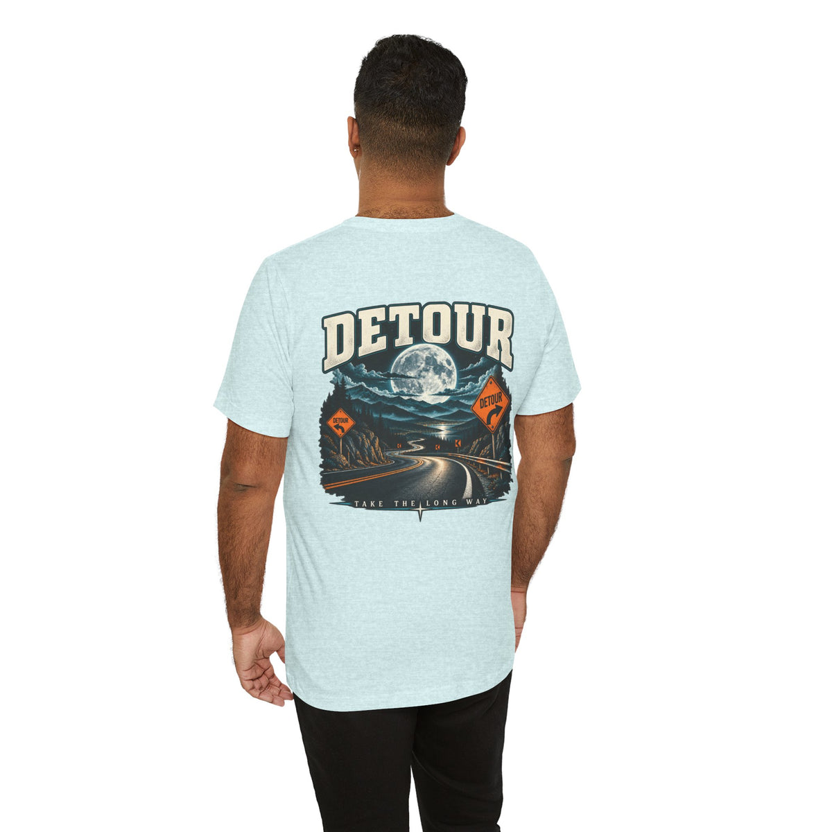 Detour Take the Long Way Road Trip Graphic T-Shirt