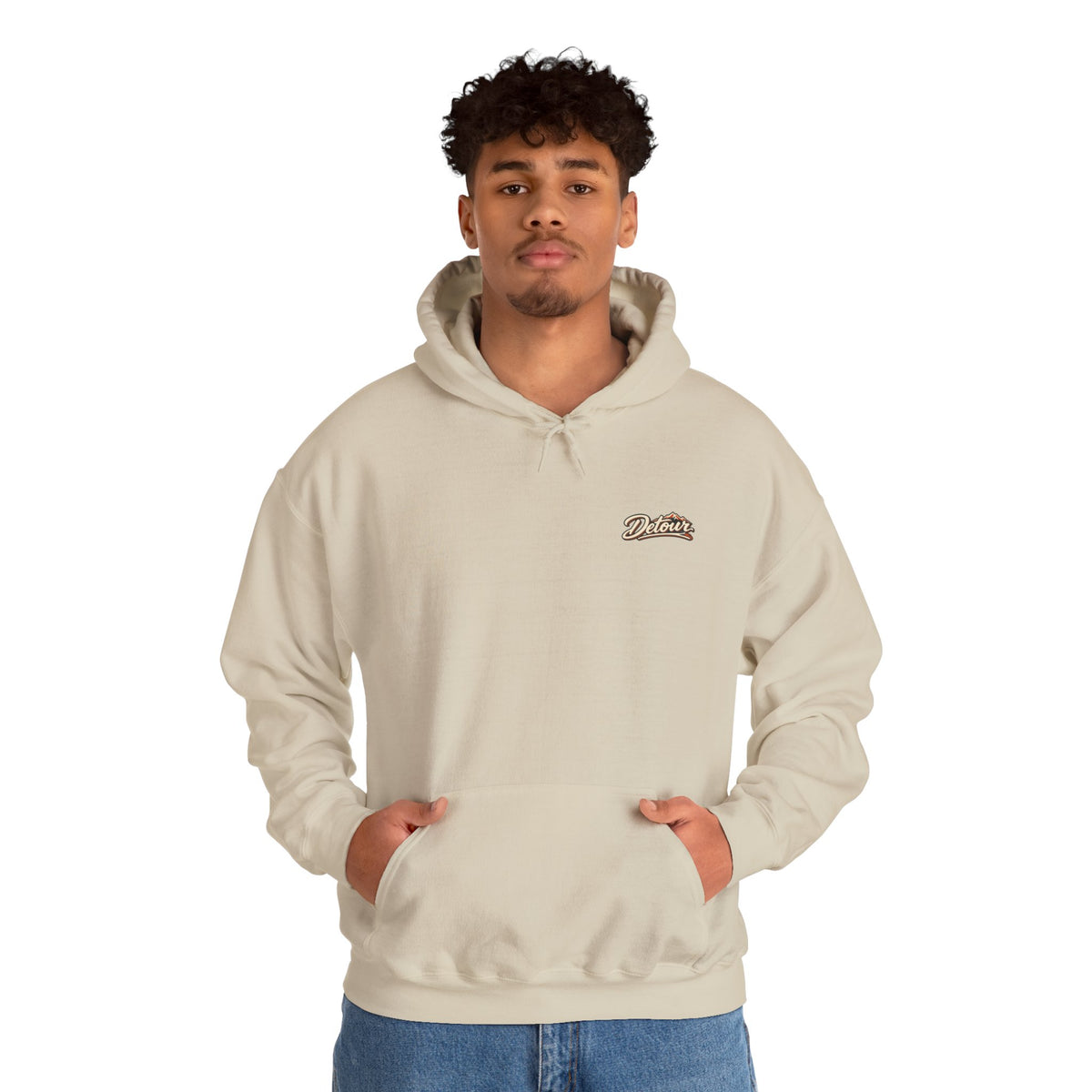Detour Vintage Hot Rod Hoodie — "Take The Long Way" Classic Car Sweatshirt