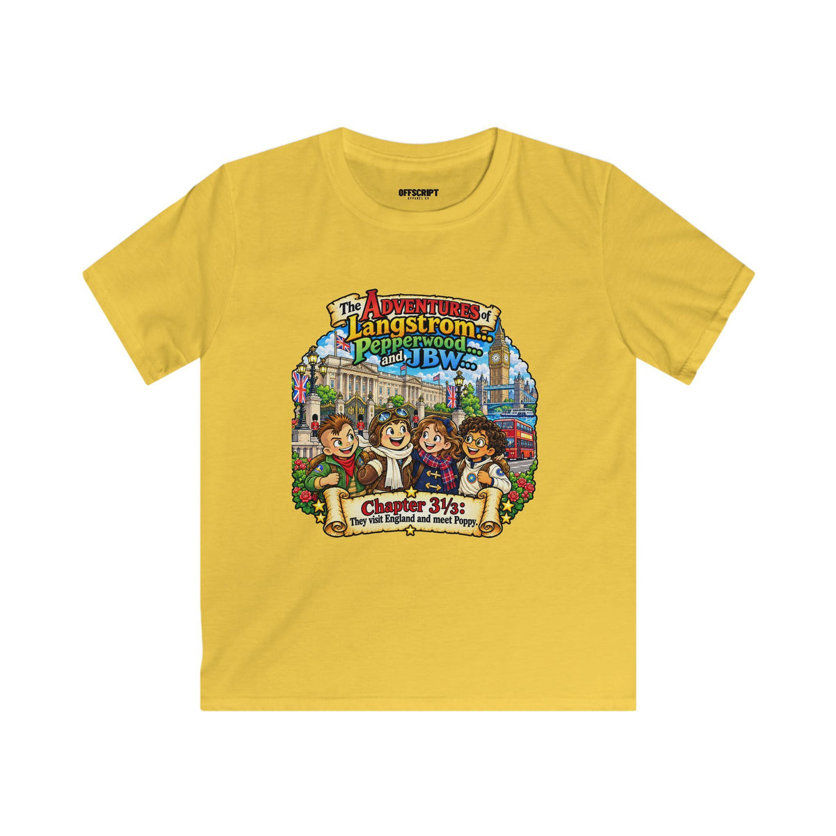 Kids T‑Shirt — 'The Adventures of Langstrom & Pepperwood' Vintage Storybook Design
